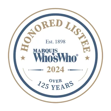 Marquis Who's Who Honored Listee 2024 badge